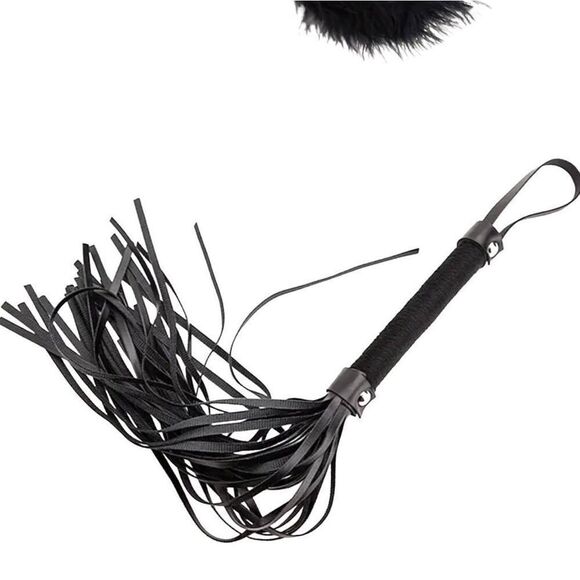 BDSM Black 4 Piece Leather Training Fetish Set - Picture 3 of 6